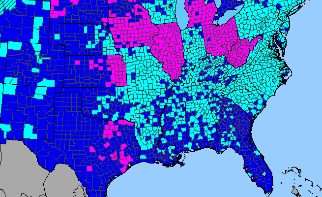 The range of Daucus carota